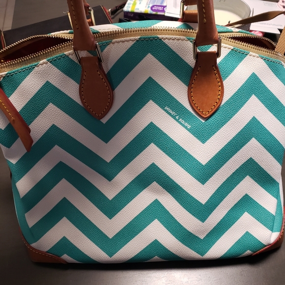 Dooney and Bourke Chevron Satchel - Picture 5 of 7